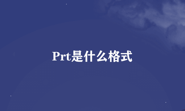 Prt是什么格式