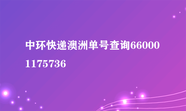 中环快递澳洲单号查询660001175736