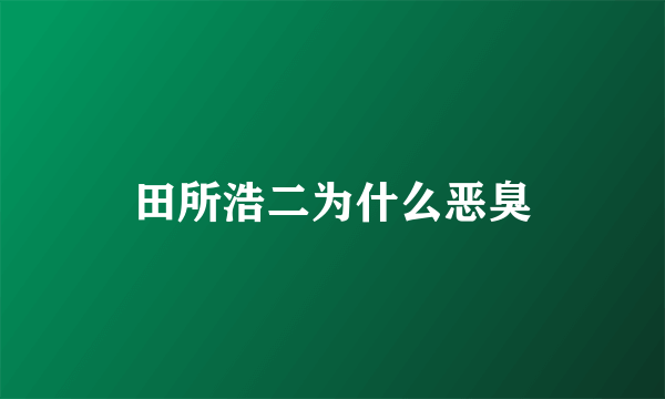 田所浩二为什么恶臭