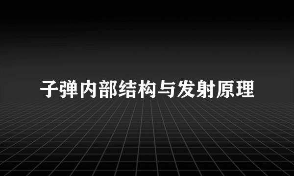 子弹内部结构与发射原理