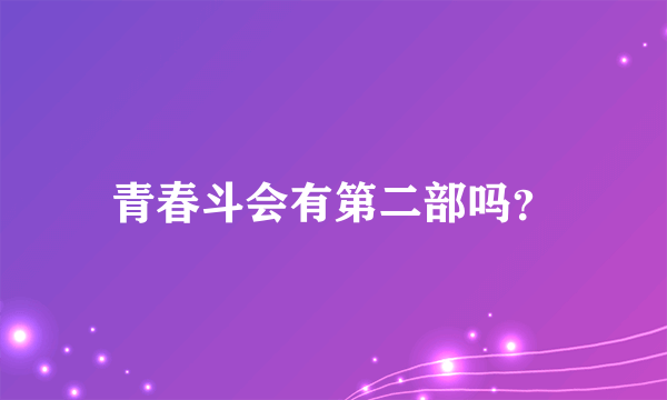 青春斗会有第二部吗？