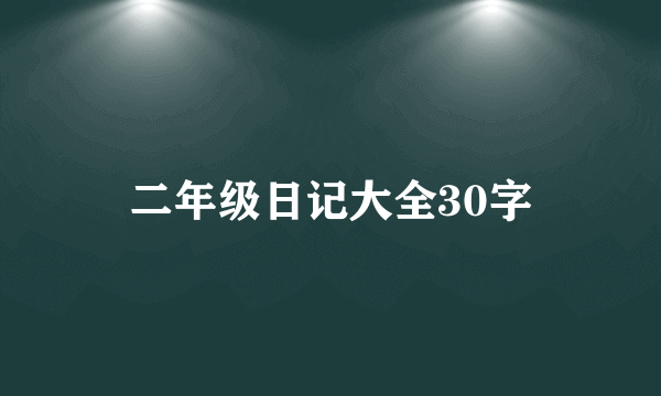 二年级日记大全30字