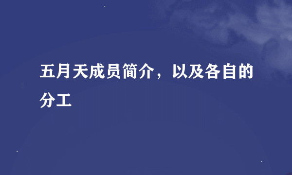 五月天成员简介，以及各自的分工