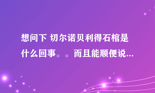 想问下 切尔诺贝利得石棺是什么回事。。而且能顺便说些有关切尔诺贝利的秘密点的事项么，不要百科那些里头