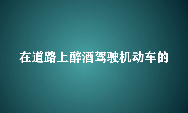 在道路上醉酒驾驶机动车的