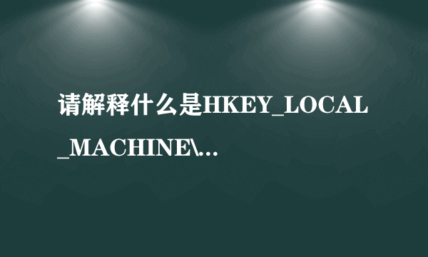 请解释什么是HKEY_LOCAL_MACHINE\SOFTWARE