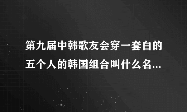 第九届中韩歌友会穿一套白的五个人的韩国组合叫什么名（好像唱了两首歌）