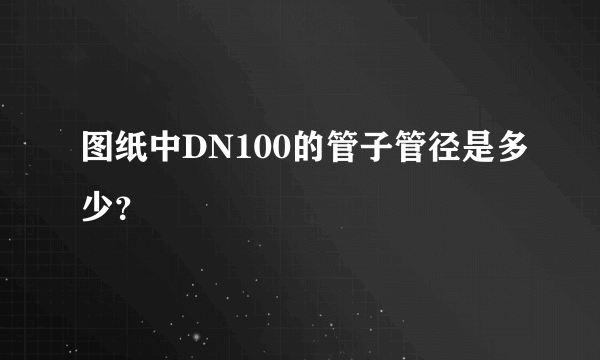 图纸中DN100的管子管径是多少？